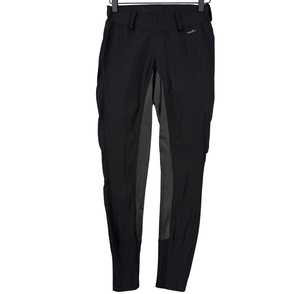 Kerrits Women Black Full Seat Riding Breeches Equestrian Pants Size S Small
